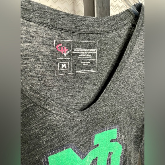 Womens Notre Dame Sequined Top - Picture 3 of 5